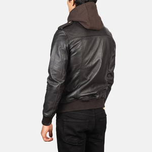 Veste en cuir pour homme, prix de gros, matériau solide, imperméable, coupe-vent et respirante, avec logo et design personnalisés, en vente - Product Image 4