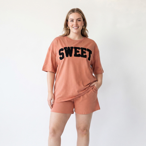 Women's <b>Short</b> Sleeve Puff Printing T-shirt <b>Shorts</b> Casual Loose Sports Two Piece Tee <b>Set</b> 100% Cotton Plus Size <b>Ladies</b> Tee <b>Set</b> - Product Image 1