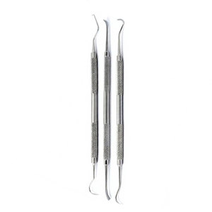 Kit de raspado dental manual de 4 piezas: Explorador, raspador tipo espada, espejo bucal y herramientas de examen con mango ergonómico de acero inoxidable alemán - Product Image 6