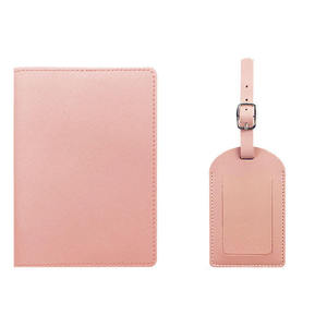 Ensemble d'accessoires de voyage en cuir PU de qualité supérieure, bon état, porte-passeport en cuir et étiquette de bagage pour femme - Product Image 3