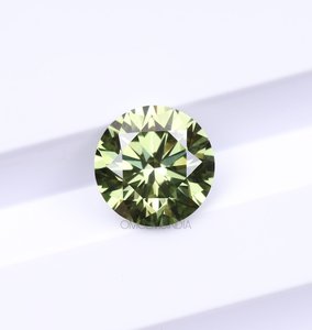 Diamante Verde de Corte Redondo de Lujo, Cultivado en Laboratorio, Piedra Suelta CVD/HPHT, Diamante Verde para Joyería, Anillos, Pendientes, Venta al por Mayor - Product Image 1