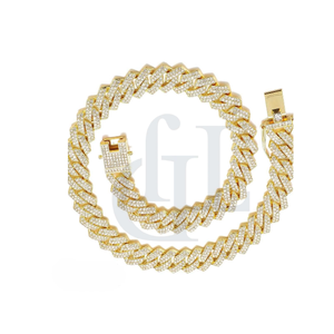 Cadena Cubana de Lujo Estilo Hip Hop, Plata 925 con Diamantes Moissanite de Laboratorio, Acabado en Oro 10K/14K, Collar Premium para Hombre - Product Image 4