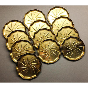 <b>Round</b> Shape Metal Gold Color Coaster Customized Size Coaster With Unique Design Handmade <b>Mats</b> & Pads For <b>Table</b> Top & Kitchenware - Product Image 5