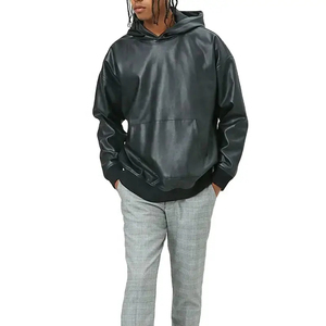 Men's 100% Polyester Windproof Oversized Hooded Pullover <b>Jacket</b> Zip Front Casual Hoodie Outerwear Custom Branding OEM ODM - Product Image 1