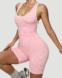 Combinaison de yoga une pièce pour femme, haute résistance, longueur genou, pour fitness et entraînement sportif, vente en gros personnalisée - Product Image 6