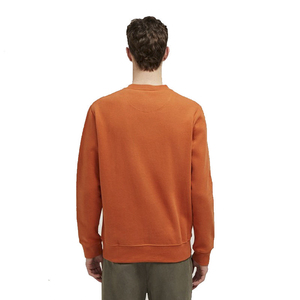 Pull à col rond en coton 100% à imprimé géométrique bleu hiver, manches longues, style coréen, logo, vêtements décontractés pour femmes, 280g - Product Image 4