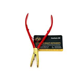 Red Gold Multi Functional <b>Hair</b> Extension Pliers Custom Logo Stainless Steel Gold Tip Professional Beauty Instrument - Product Image 6
