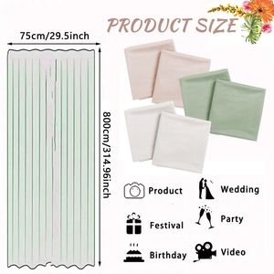 2 Panneaux de 29,5 po x 26,3 pi en Tissu de Chiffon Transparent pour Drapage d'Arche de Mariage, Rubans de Décoration pour Arche de Mariage - Product Image 2