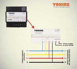 Voltímetro Digital Trifásico Yokins Y9-AV3 True RMS de 4 Dígitos, CA 15-600V, Frecuencia Seleccionable PT, Pantalla de Aluminio 96x96mm - Product Image 2