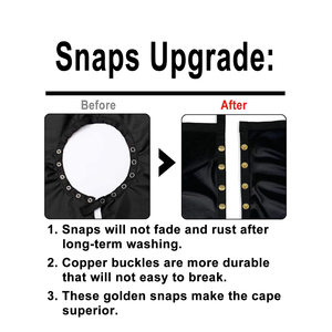 Cape de Coiffure Professionnelle pour Salon de Barbier, Imperméable en Polyester, Impression par Sublimation Personnalisée, Fermeture au Cou - Product Image 2