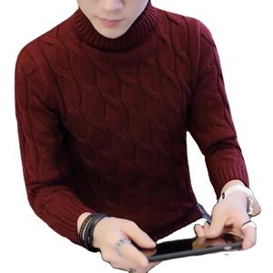 Otoño nuevos hombres Slim Fit Casual pulóver suéter 100% algodón invierno cómodo cálido tejido camisa abrigo moda masculina - Product Image 2