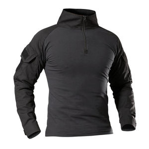 Chemise tactique unisexe à manches longues en polyester tissé respirant, antistatique, camouflage extérieur - Product Image 1