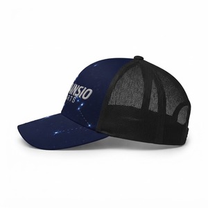 Gorra de Béisbol Snapback de Color Sólido, Estilo Hip Hop, con Gráficos Promocionales, Gorra Trucker Azul Marino con Estampado de Estrellas y Logotipo Bordado - Product Image 4