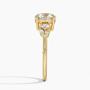 Anillo de compromiso con diamantes en forma de racimo de vid botánica - Product Image 2