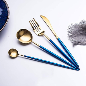 Ensemble de couverts en métal très vendu avec manches émaillées, haute qualité, compatible lave-vaisselle, pour la maison, les hôtels, les mariages, la vaisselle de dîner - Product Image 5