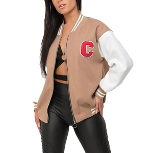 Chaquetas de mujer con letras de Material transpirable de secado rápido, chaquetas de mujer con letras hechas en Pakistán, chaquetas Versity 2026 - Product Image 1