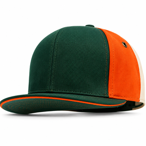 Gorra Snapback Personalizada Verde Naranja de 6 Paneles con Logotipo Bordado en 3D, Unisex, Ajustable, 100% Algodón, para Adultos - Product Image 5