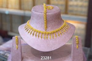 Meilleure Vente 2026 : Ensemble de Bijoux en Alliage d'Inspiration Indienne et Africaine pour Femme, Style Vintage Comores Mayotte, Collier, Boucles d'Oreilles, Bague, Cadeau Doré - Product Image 2