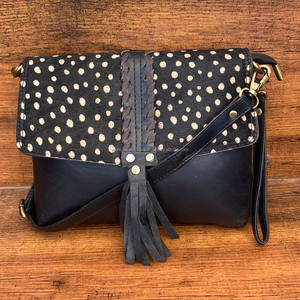 Bolsos cruzados de cuero de vaca genuino con estampado de animales de alta calidad de diseñador 2024 para mujer, bolso de hombro con borlas de lujo - Product Image 2