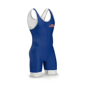 Trajes de Lucha Libre para el Equipo Nacional Estadounidense, Duraderos, Antideslizantes, con Agarre de Silicona, Leotardo, Ropa Deportiva de Artes Marciales, OEM - Product Image 2
