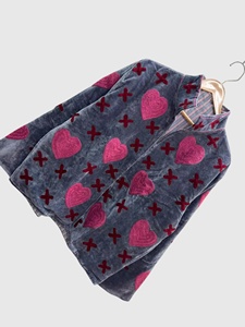 Veste en coton brodée à la main avec des motifs floraux, col rabattu, manches longues, style Prairie Chic, manteau d'automne pour femmes - Product Image 3