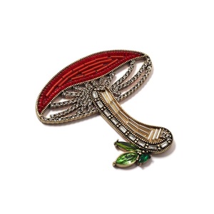 Artisan Made Seed Beads Embroidery Statement Brooch Boho Style Seed Beads Beaded Embroidery Brooch Accessory - Product Image 1