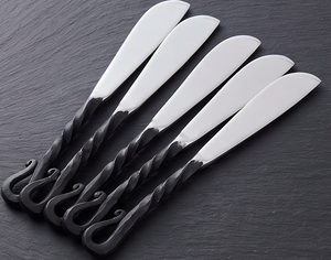 Stainless Steel <b>Cheese</b> <b>Knife</b> <b>Set</b> With Cast Iron Handles Durable Hand Wash Only Ideal For Tableware And Dining Accessories - Product Image 1