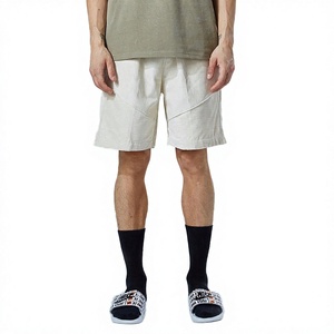 Shorts Bermuda en Coton Oxford Uni pour Homme, Taille Mi-Haute, Fermeture Élastique, Style Décontracté, Tissu Respirant - Product Image 5