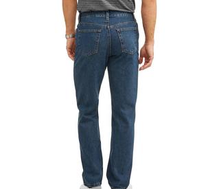 Men's Straight Leg <b>Denim</b> Jeans Mid Waist Regular Fit Cotton Woven Fabric Casual Autumn Wear - Product Image 2