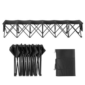 Panchina Pieghevole Portatile per 6 Giocatori di Calcio con Tasche Laterali, Leggera in Tessuto Oxford 600D, Attrezzatura da Allenamento con Borsa per il Trasporto - Product Image 4