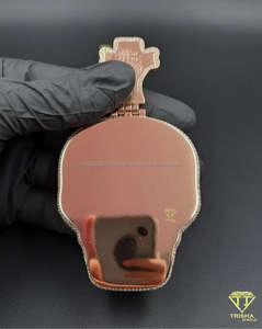 จี้หัวกะโหลกประดับมงกุฎราชวงศ์และเพชรโมอิสซาไนต์ ทำจากเงินสเตอร์ลิง สำหรับผู้ชาย - Product Image 6