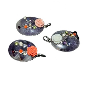 Artesanía de piedra semipreciosa Colgantes de siete chakras | Colgantes de piedras preciosas de 7 Chakras - Product Image 5