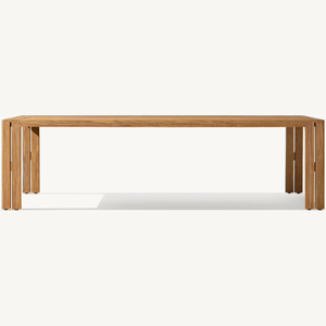 Mesa rectangular de estilo moderno en oferta, ideal para uso en restaurantes al aire libre, duradera y anticorrosiva. - Product Image 1