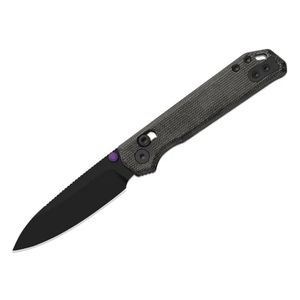 Couteaux pliants de poche pour l'extérieur avec lame à revêtement foncé, manche ergonomique à motifs et construction légère et portable - Product Image 3