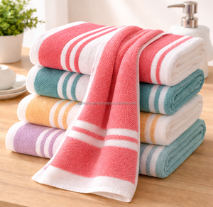 300 GSM Super Soft Jacquard Cotton <b>Towels</b> | Hotel Spa & <b>Sports</b> Use Hand Bath <b>Towels</b> | Eco-Friendly Quick-Dry | Bulk Order - Product Image 3