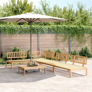 Ensemble de canapés modulaires moyens en bois d'acacia massif pour jardin - Product Image 1