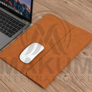 Brown Leather <b>Laptop</b> <b>Sleeve</b> Case with Magnetic Closure for MacBook and Other <b>Laptops</b> - Product Image 6