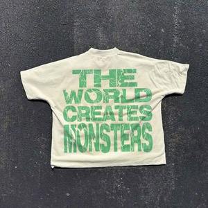 Camiseta de Cuello Redondo para Hombre, de Alta Calidad, Transpirable, Estampada, con Serigrafía Frontal, Tejida, 100% Algodón, Ecológica, Estilo Urbano - Product Image 1