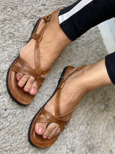 Women Stylish Tie up Sandal Full Grain <b>Leather</b> Flip Flop Sandal Slipper - Product Image 6