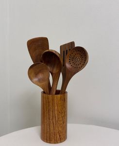 Cuchara de Madera para Postre, Cuchara para Café, Tenedor, Cubertería, Vajilla, Utensilios de Cocina, Accesorios para Servir, Uso Doméstico - Product Image 3