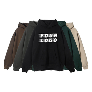 Sudadera con Capucha Personalizada para Hombre, Oversize, de Algodón French Terry, con Logo Estampado Frontal, Estilo Urbano Casual, Ajuste Regular, Manga Larga, para Otoño - Product Image 1