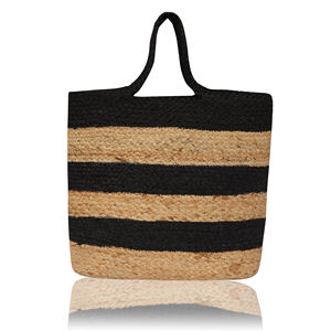 Sac fourre-tout en toile de jute écologique tendance 2026, grand sac à main pour femme, sacs à main de luxe, sac fourre-tout rayé vintage, fournisseur indien - Product Image 6