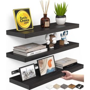 Mensole in Legno Rustico da Parete per Bagno, Camera da Letto, Soggiorno e Cucina, per Stoccaggio e Decorazione - Product Image 1