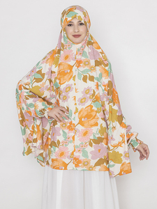 Écharpes et châles traditionnels, hijabs d'été, motifs floraux et fruités colorés, viscose rayonne, longues franges, légers, doux et respirants - Product Image 4