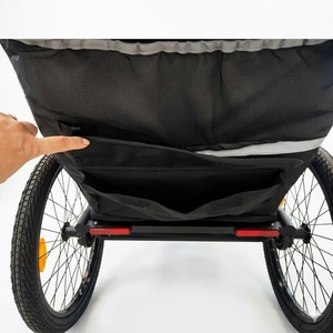 Remorque de vélo à cadre en aluminium TC-2024S bicolore avec tissu résistant à l'eau 600D, pliage facile - Product Image 6