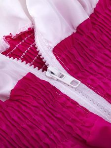 Ensemble de survêtement color block pour femme, 2 pièces, veste coupe-vent rétro zippée, pantalon de survêtement à jambes larges, ensemble assorti néon Y2K - Product Image 4