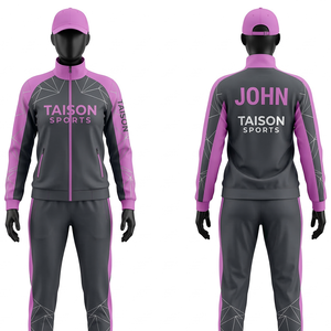 Maillot de tennis de table pour femmes, 160 GSM, microfibre polyester respirant, gris rose, design avec panneaux latéraux, logo personnalisé par sublimation - Product Image 1