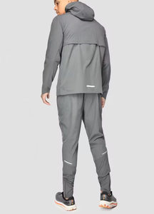 Veste coupe-vent légère et respirante en polyester avec empiècements, logo réfléchissant élégant, veste pour homme - Product Image 2