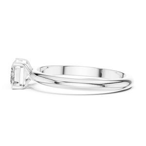 Bague de luxe en or massif 14 carats avec diamant de laboratoire taille émeraude 1 carat, bijou raffiné, solitaire moderne pour fiançailles et mariage - Product Image 4