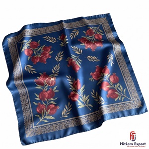 High Quality Custom Digital Print Square <b>Scarf</b> Lightweight <b>Silk</b> Fabric OEM ODM Manufacturer Madeira Custom Fabric Products - Product Image 4